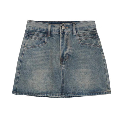 Retro A-Linie Jeansrock