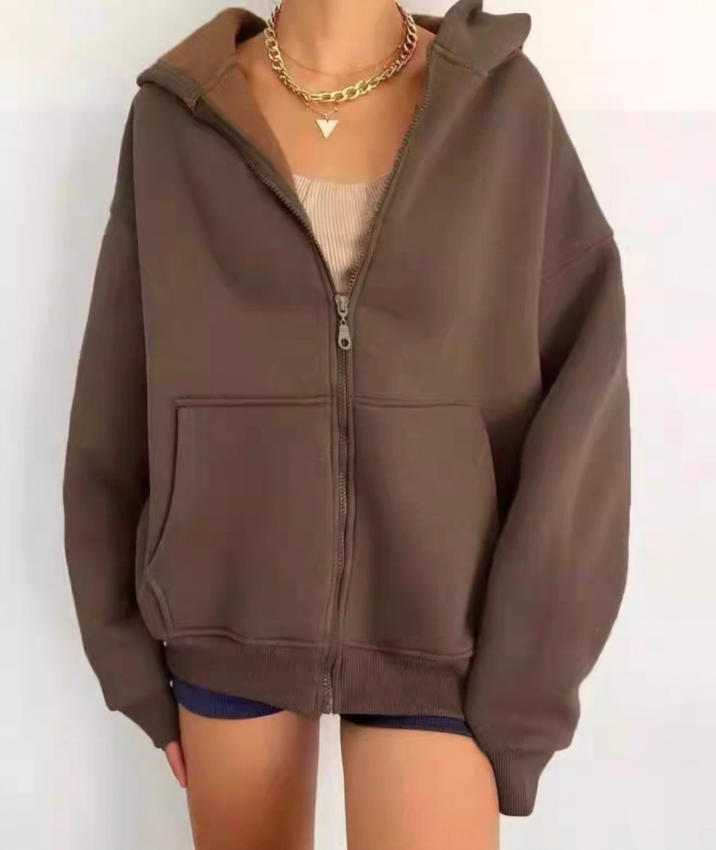 Oversized Fit Sweatjacke