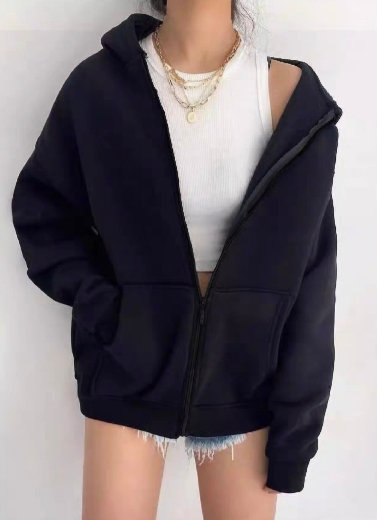 Oversized Fit Sweatjacke