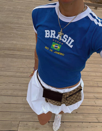 Trendy Vintage Brazil Top