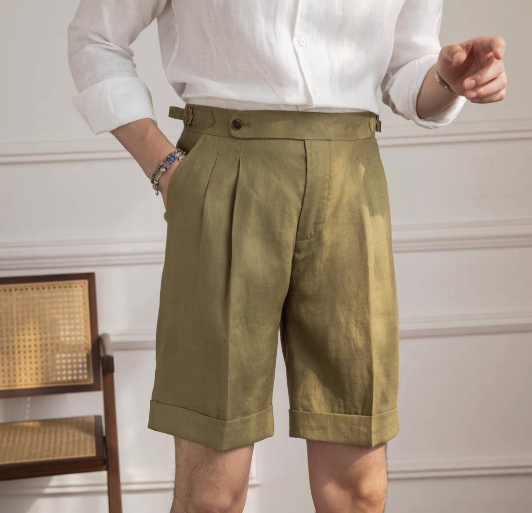 Italienische Shorts aus 100% Leinen